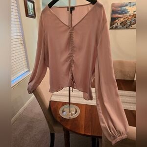 Bold Elements, Elegant Blush Blouse-Size XXL